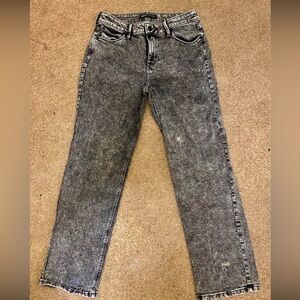 Simply Vera Vera Wang Black Stonewash Acidwash Straight Leg Denim Jeans